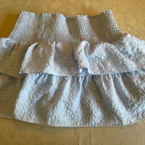 Amanda Uprichard Sky Blue Textured Skirt
